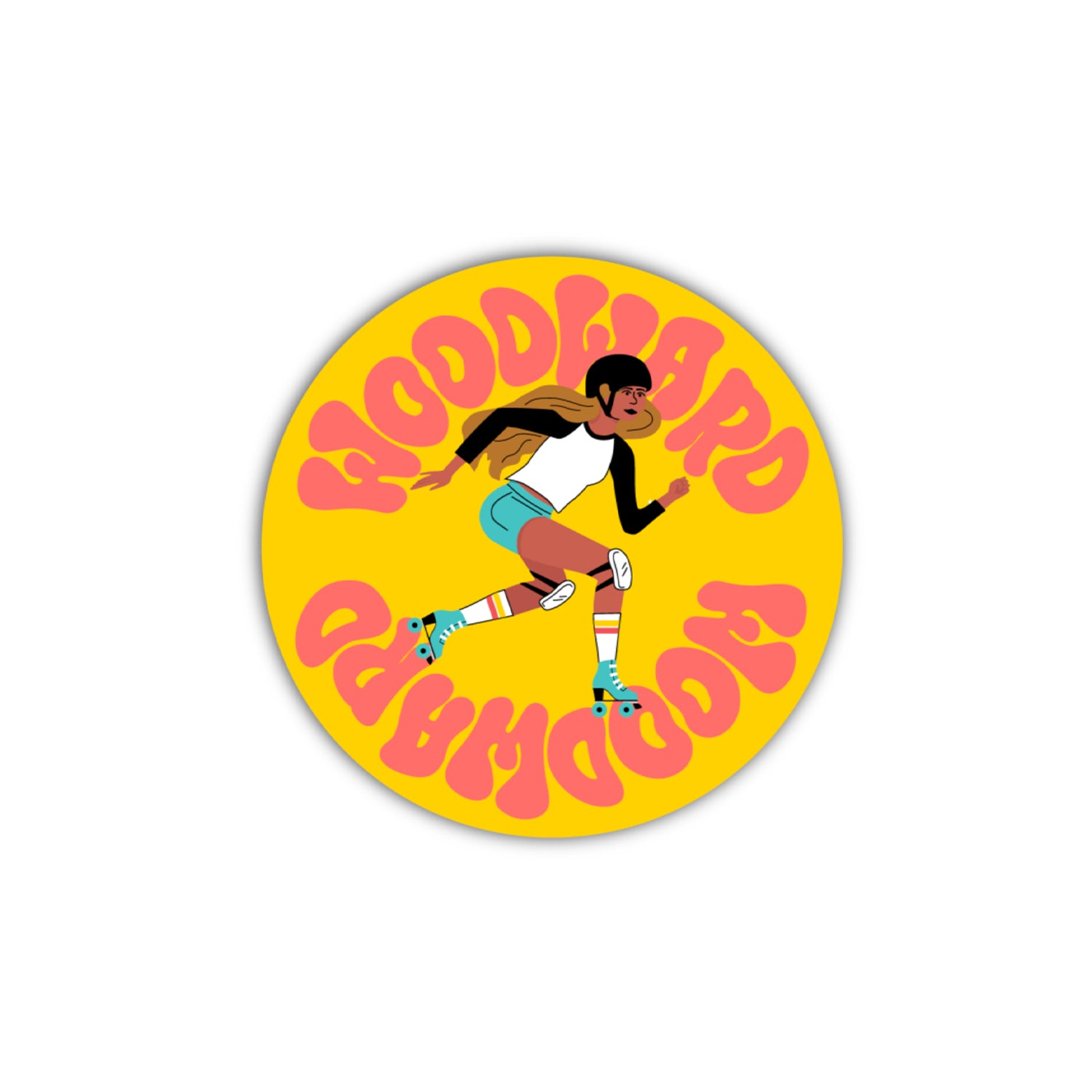 Retro Roller Skate Sticker