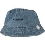 We Live This Woodward Denim Bucket Hat