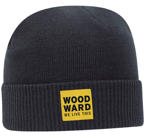 Woodward Stacked Logo Woven Patch Beanie